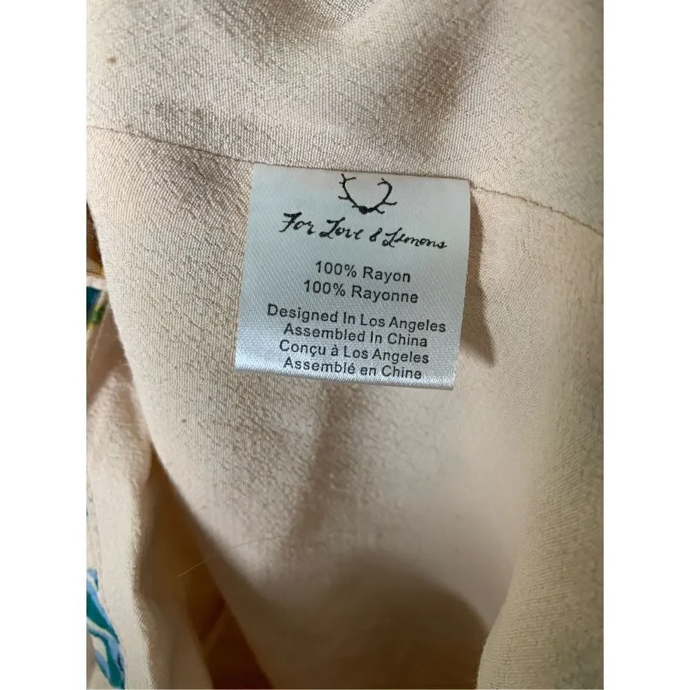 For Love and Lemons Printed v neck jumper women’s size medium - Picture 5 of 5